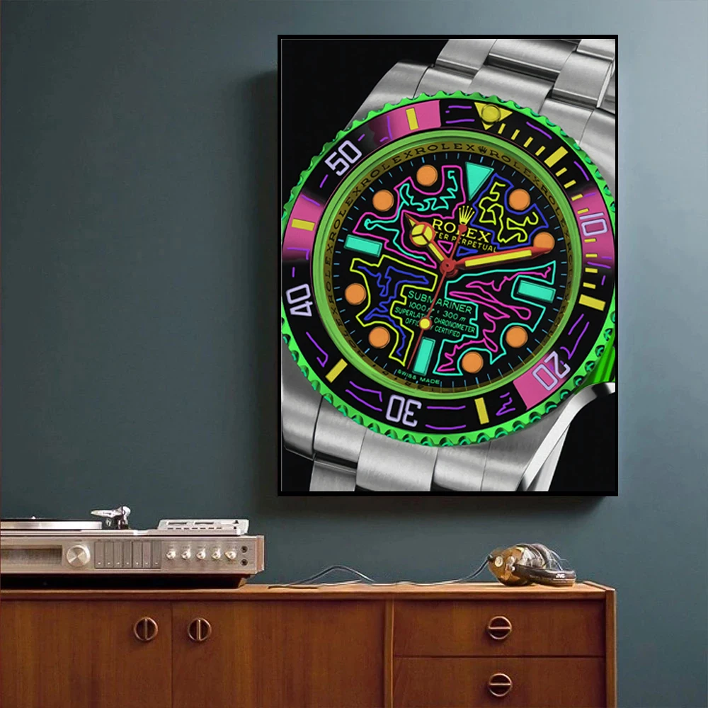 Современные роскошные часы Картина на холсте деловые настенные художественные