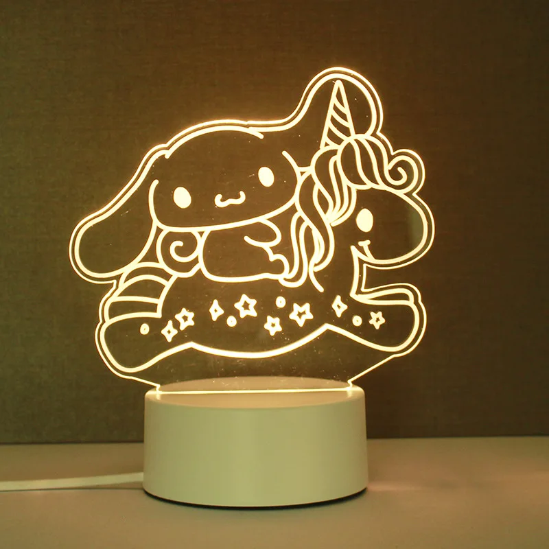 

Sanrio Melody Kuromi Pudding Dog Cute Atmosphere Luminous Birthday Gift Holiday Toy Christmas 3D LED Night Light Movie & TV