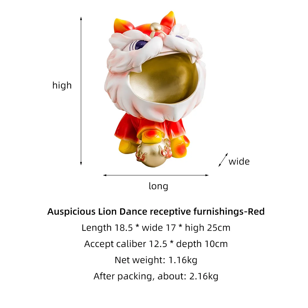

Lion Sculpture Storage Living Room Decoration Desktop Storage Jar Snack Candy Modern Home Decoration Office Desk Decoration Gift