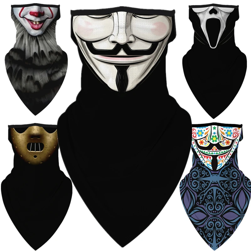 V значит вендетта Pennywise Крик Хэллоуин ужас Косплей лицо маска шейный платок маски