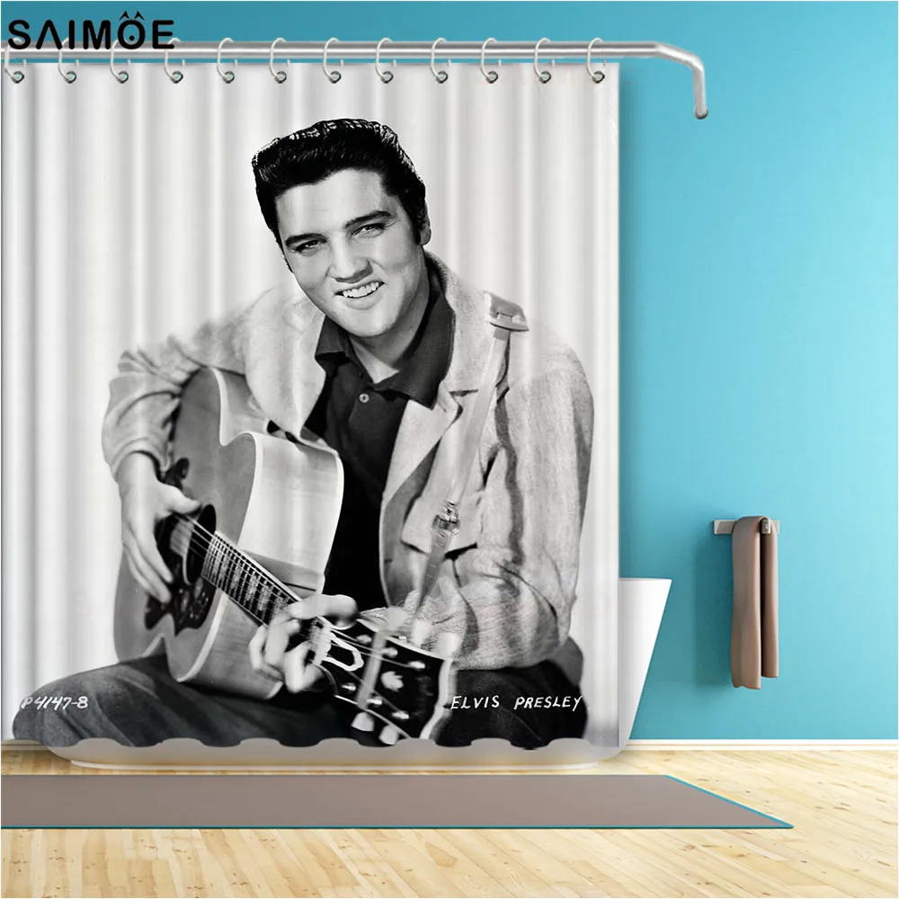 Популярные суперзанавески для душа Elvis Presley из полиэстера занавески ванной