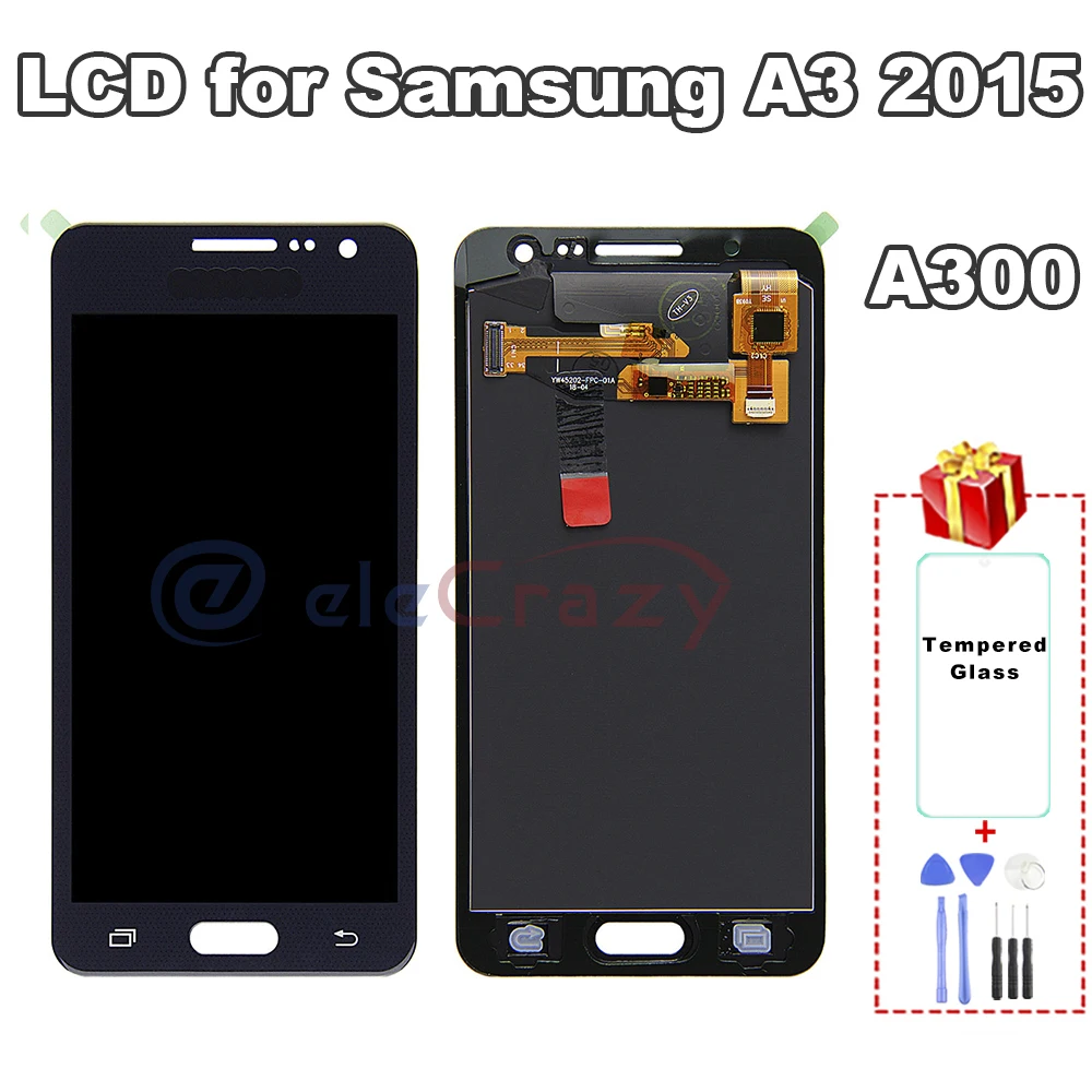 100% протестированный для SAMSUNG Galaxy A3 2015 A300 A3000 A300F A300M ЖК дисплей с сенсорным экраном