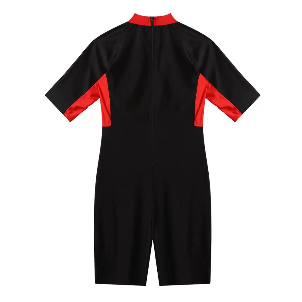 Мужской костюм-трико с короткими рукавами цветными блоками короткий гидрокостюм