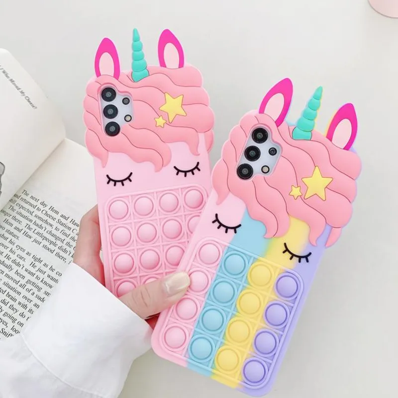 

Agrotera Soft Push Bubble Case for Samsung Galaxy s9 S10 S20 Note9 Note10 Note20 S20ultra M32 A70 A21S A32 A52 A72 S21 A21 A20