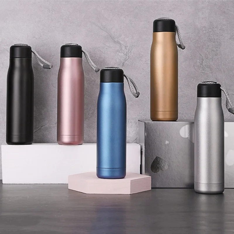 

Thermos Bottle Water Bottle 550ml Double Wall Stainless Steel Keep Hot And Cold Insulated Large Capacity Vacuum Flask For Sport