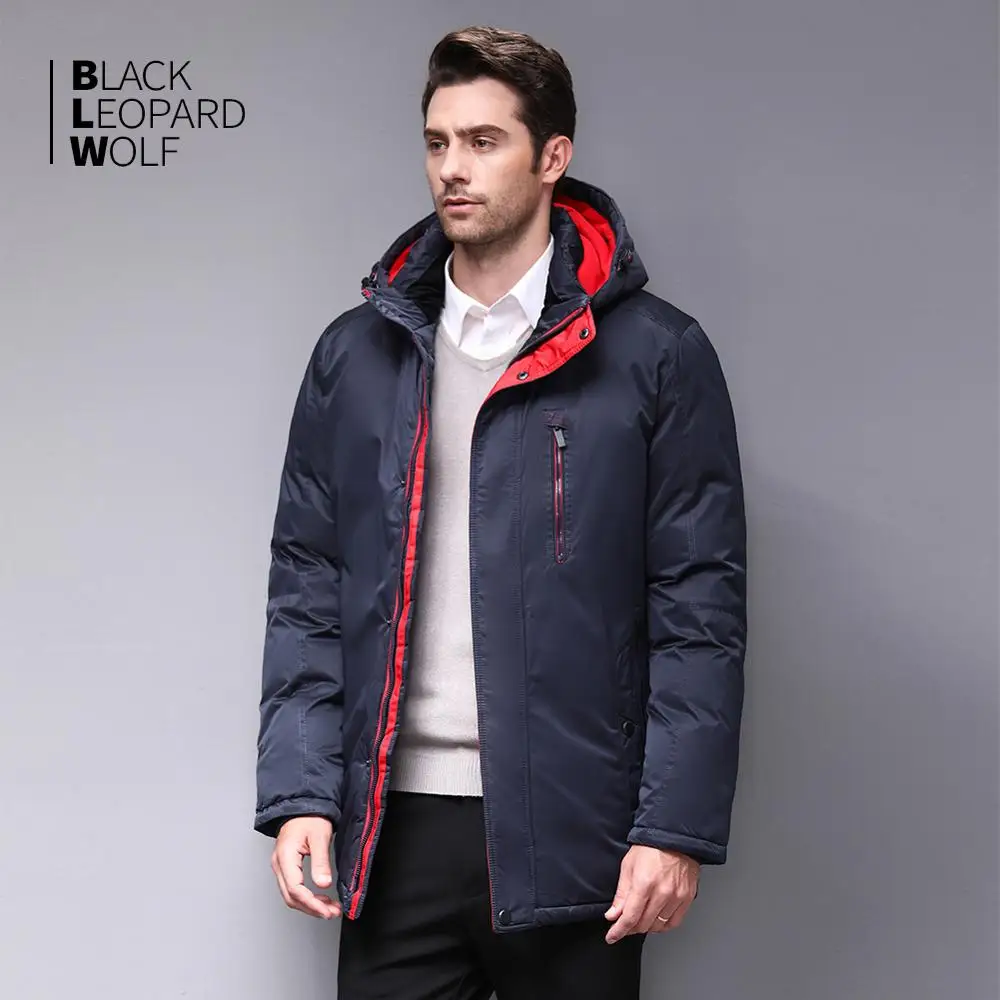 Blackleopardwolf 2019 Распродажа зимняя ветрозащитная мужской пуховик с капюшоном