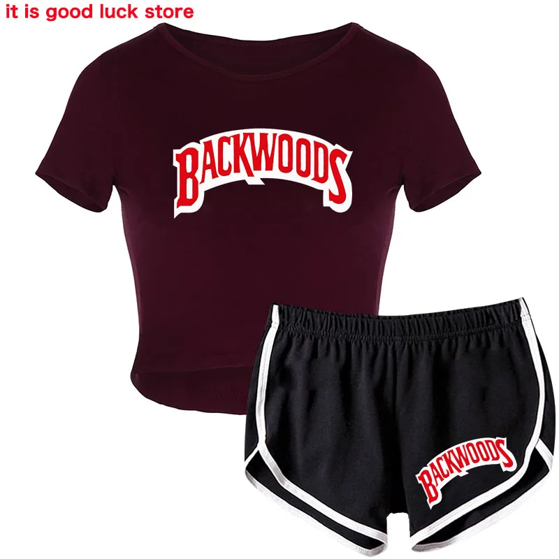 

Summer Women Crop Top Short Sleeve T Shirts + Shorts Set Woman Casual Letter T Shirt 2 Piece Set Sexy Outfits