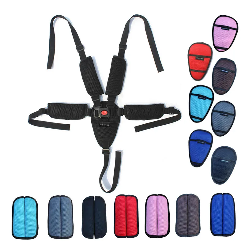 Safety Belt Universal Baby Seat Chair 5points Safety Belt Bebe Accessories Crotch And Shoulder Protector Yoyoyoya Plus Babyyoya