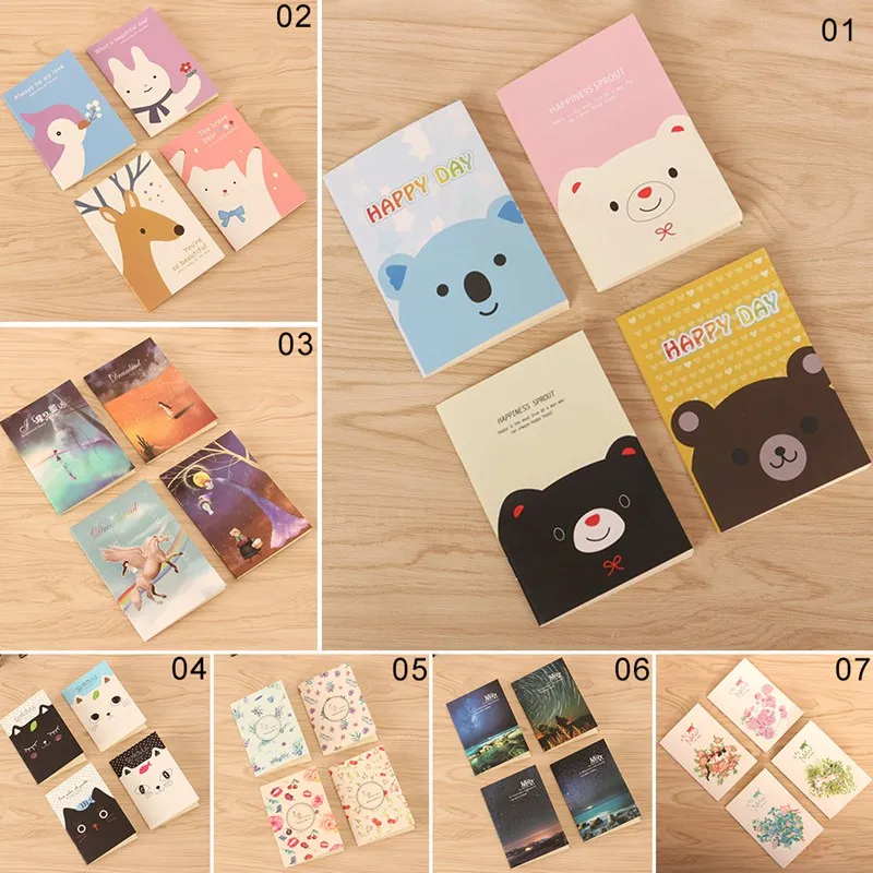 

64k portable simple small fresh and lovely notepad kindergarten pupils prize book