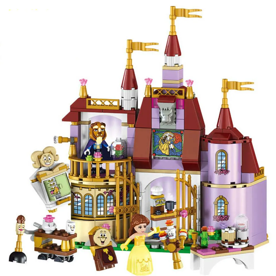 376 шт. красивый зверь принцесса Белль заколдованный замок фигурки блоки кирпичи