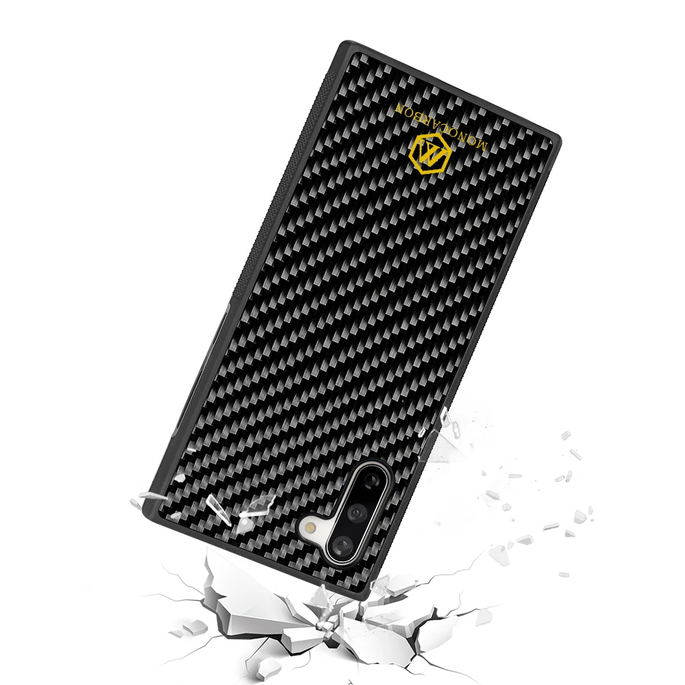 MONOCARBON чехол из настоящего углеродного волокна для samsung Galaxy Note 10 Plus 5G нескользящий