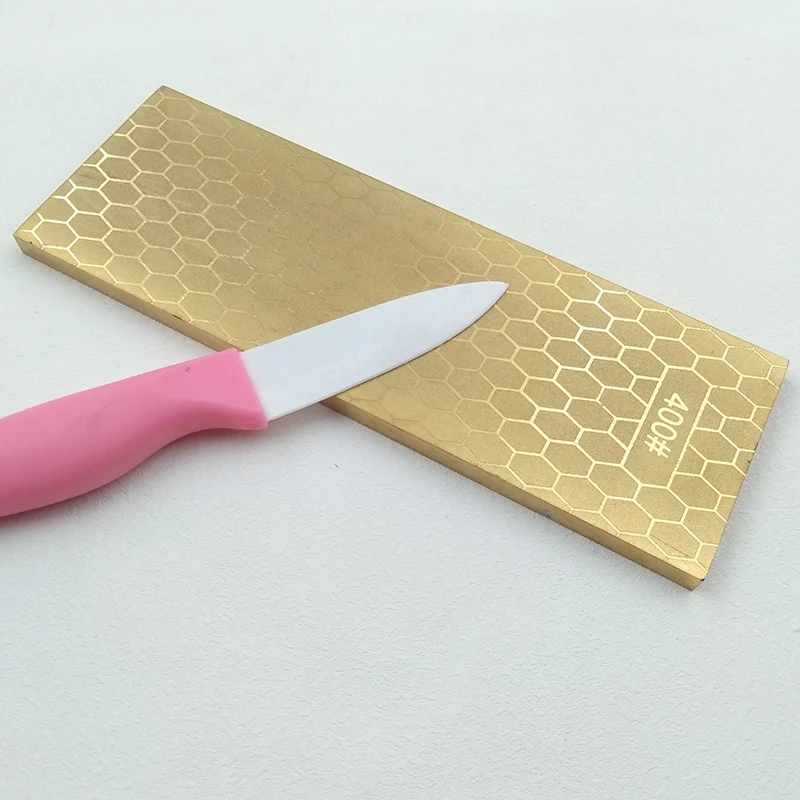 

Double-sided 400/1000 Polished Golden Diamond Plate Whetstone Whetstone Double-sided Polished Kitchen Tools