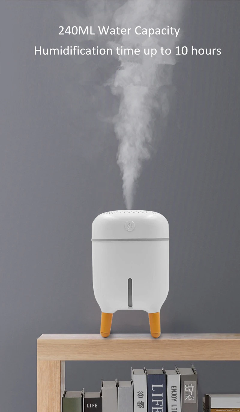 New Aroma Essential Oil Diffuser Shelf Humidifier 240ml Air Purifier LED Night Light USB Mini Fogger Car Air Freshener