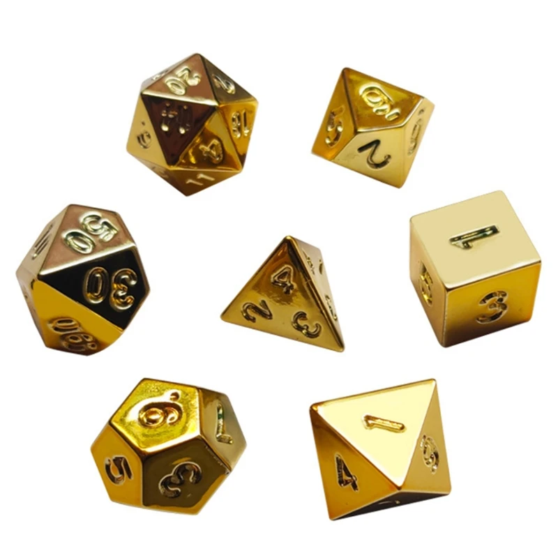 

7Pcs/Set Acrylic Dice Multi-faceted Various Shapes Polyhedral Digital Dice for Club/Party/Family Game Accessories
