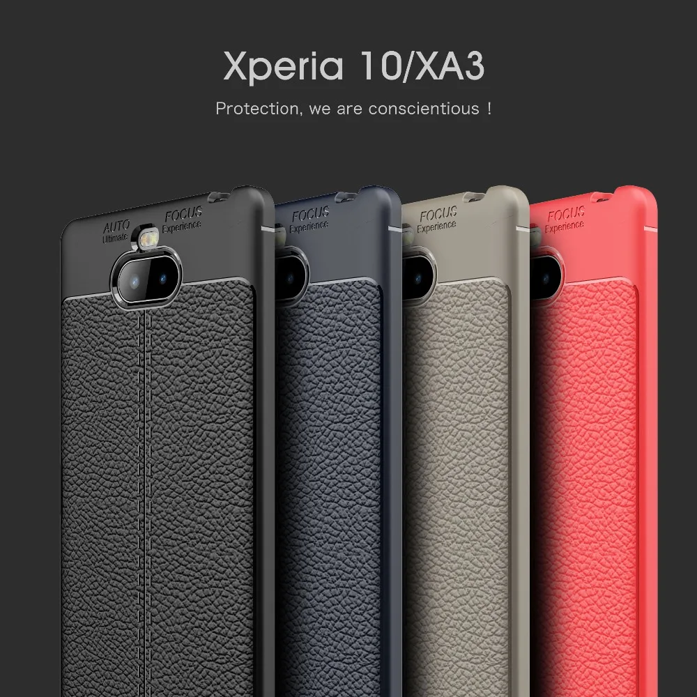 Чехол для Sony Xperia 10 I3113 I3123 I4113 I4193 матовый Гибридный армированный чехол с кожаной