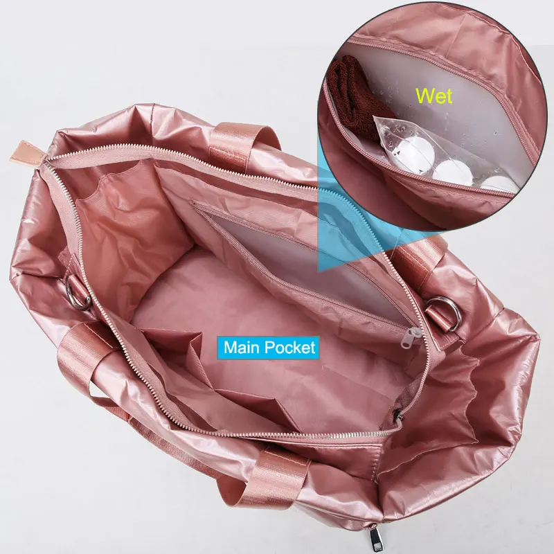 Sports Training Gym Bag for Women Swimming Travel Bag Wet and Dry Separation Casual Messenger Bag Travel Luggage Duffle  X419D
