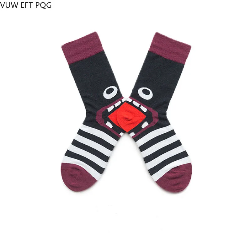 

Striped socks female hit color couple tide socks personality funny European and American style men's socks cotton