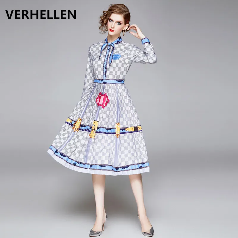 VERHELLEN высокое качество роскошное подиумное винтажное платье весна 2020 женская