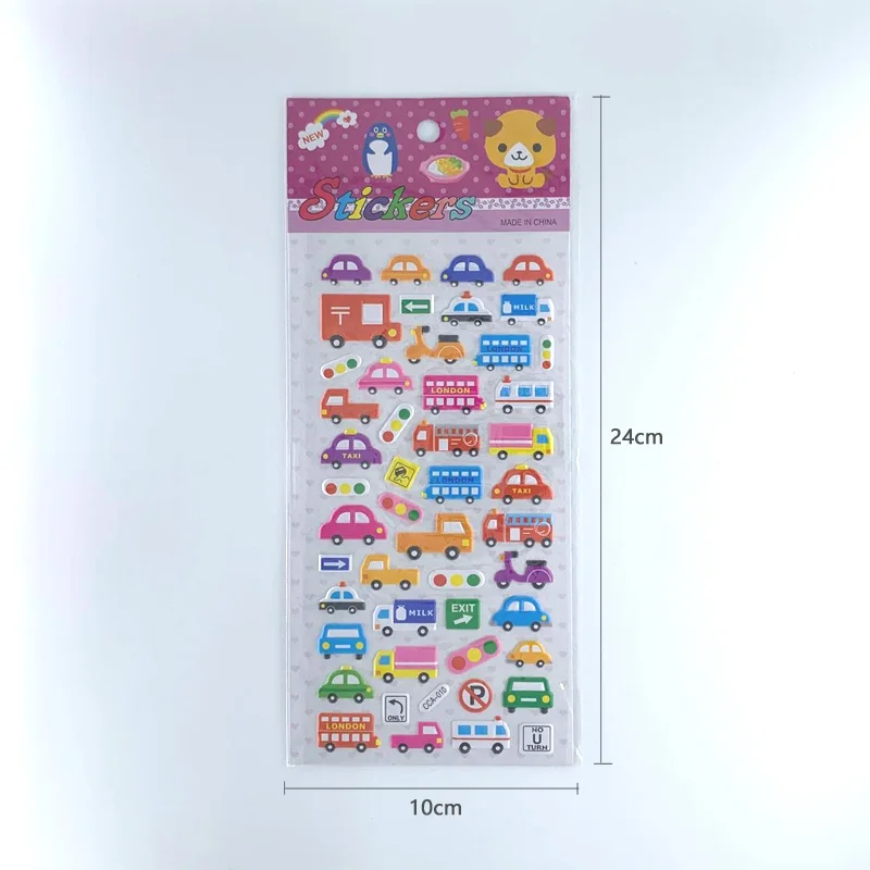 5 шт. Симпатичные Мультяшные Животные Автомобили фрукты пузыри хлопковая