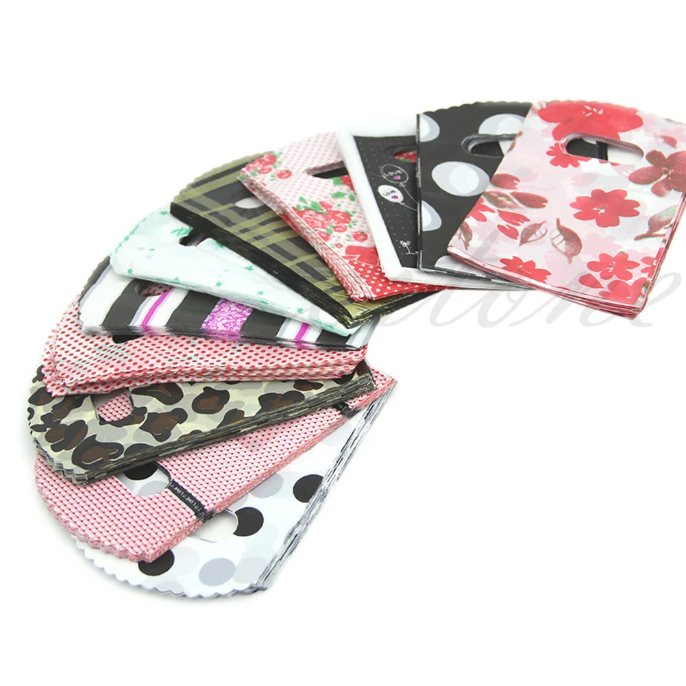 

50pcs Pretty Plastic Jewelry Small Gift Bag 15X9cm Many Colors NEW