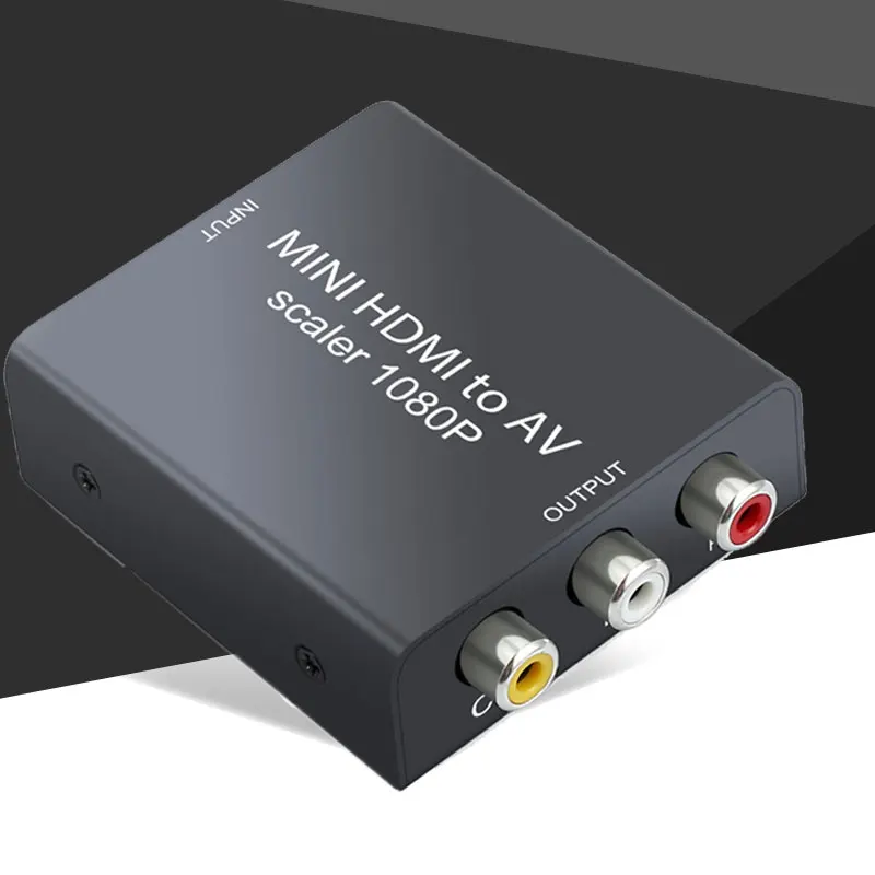 Алюминиевый сплав HDMI к RCA AV видео аудио конвертер адаптер Композитный сигнал К