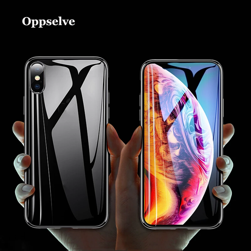 Чехол для Телефона iPhone 12 11 XR XS Max X 10 6 S прозрачный чехол из закаленного стекла 8 7 s