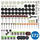 Набор абразивных инструментов, 372 шт., набор насадок для шлифовки и полировки