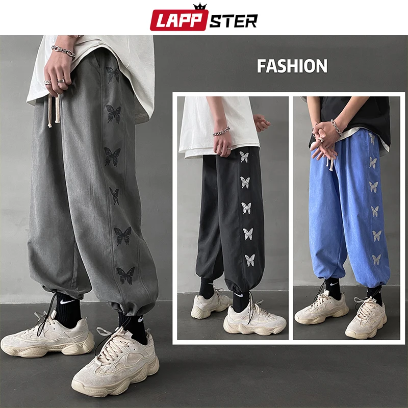LAPPSTER Мужские Streetwear бегуны Брюки 2019 Mens Hip Hop Black Тренировочные штаны мужчины