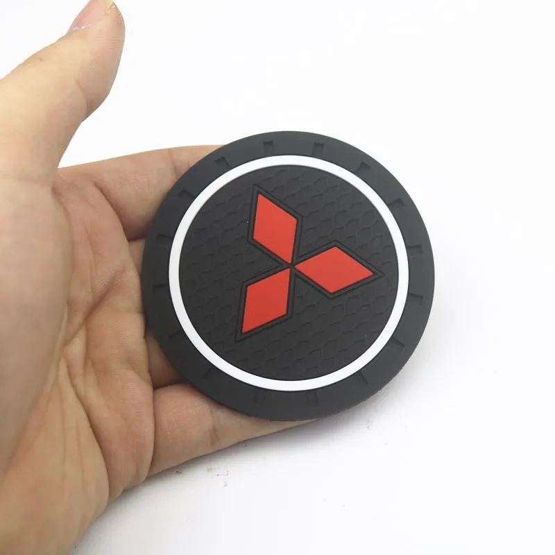 

2PCS Car Water Cup Bottle Holder Anti-slip Pad Mat Silica Gel for Mitsubishi asx lancer outlander pajero car styling Accessories