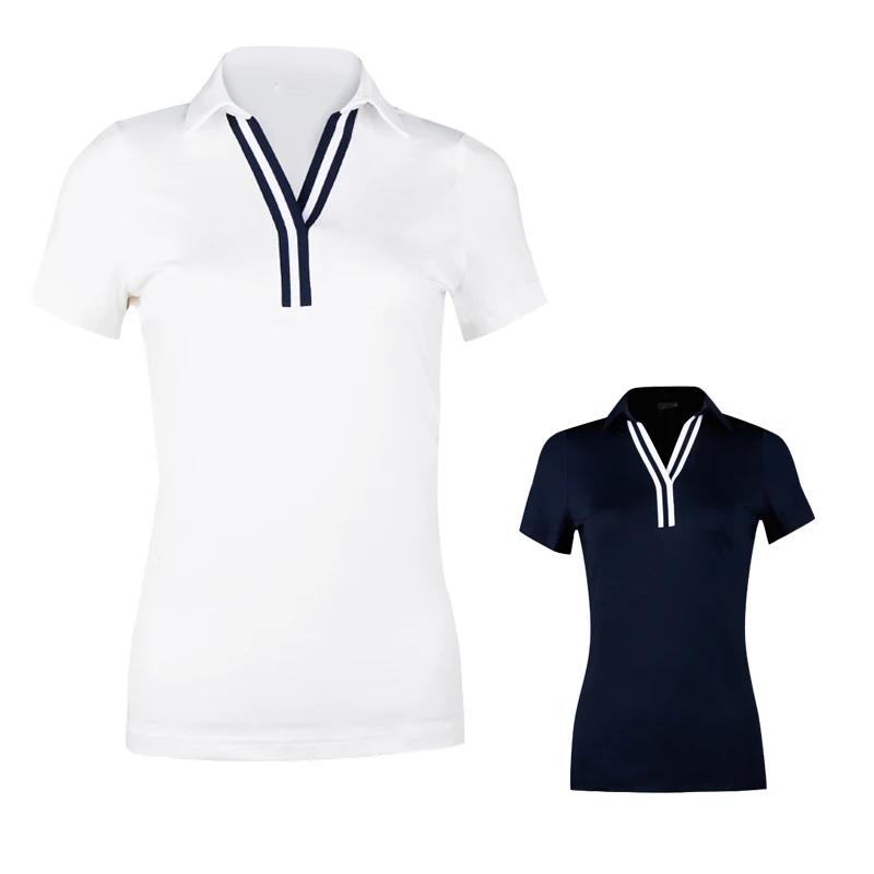 2020 Горячая продажа Polystyrene Golf Polo рубашка женская с коротким рукавом твердые тонкие