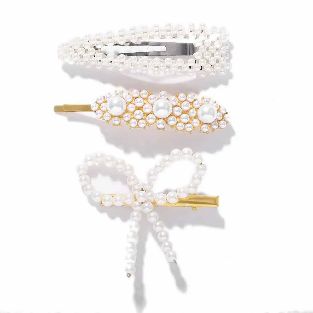 Best lady Trendy Hair Pins Sets For Women Wedding Korean Simulated Pearls Girls Party Bohemian Headwear Gifts Hair Accessories - Цвет: 33