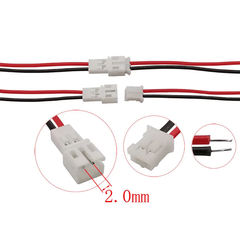 2-20Pairs JST PH 2mm 2 Pin Male Female Plug Jack Connector 2.0 2.0mm 2P Wire Cables 26AWG Lenght 20CM | Строительство и ремонт