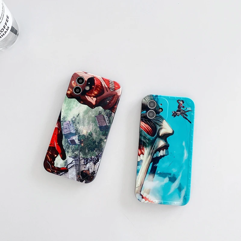 

Hot Anime Japan Attack On Titan Phone Case for Iphone 12 11 Pro X XS Max 7 8 Plus X XR SE2 Cartoon Soft Silicone Shell Cover