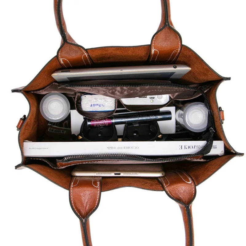 Женская сумка-мессенджер из ПУ кожи с ручками и плечевым ремнём | Багаж сумки