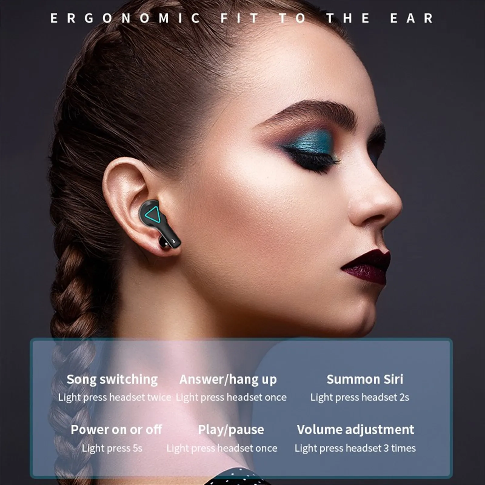 

Bluetooth-compatible Earphones TWS Wireless Earbuds Stereo Wireless Headphone Fone De Ouvido Auriculares Sport Headset with Mic