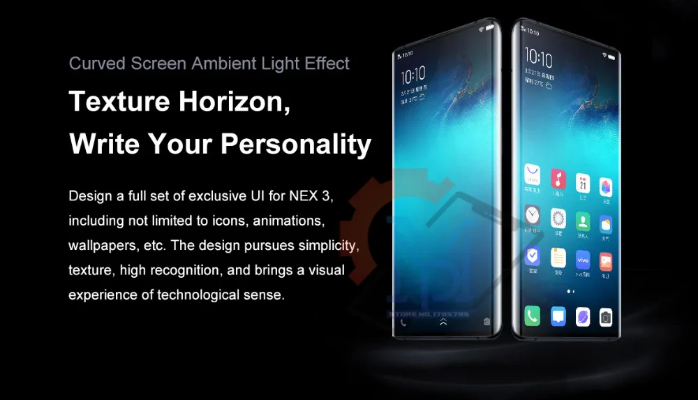 Vivo Nex 3 4G мобильный телефон 6,89 дюймов экран 8 ГБ+ 128 ГБ Snapdragon 855 плюс Восьмиядерный Android 9,0 камера 64.0мп смартфон