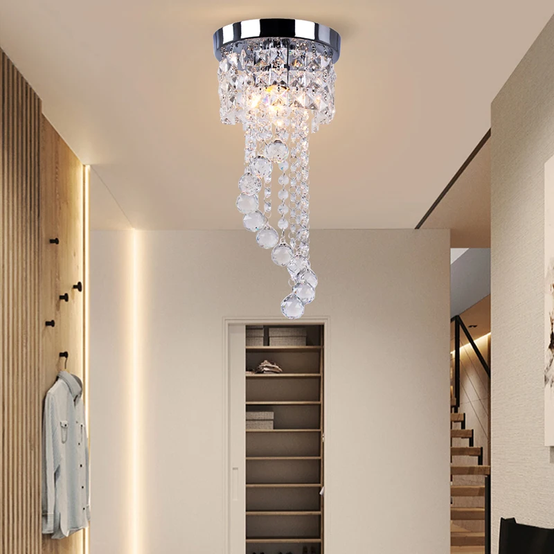 Современная хрустальная Светодиодная потолочная лампа потолочный светильник