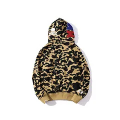 

Chao brand shark head skull color contrast double hat sweater