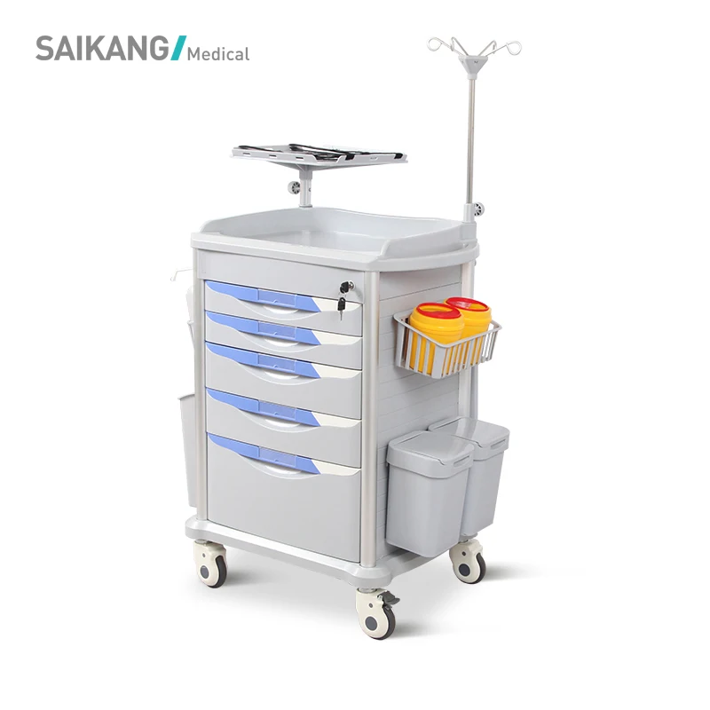 

SK-ET75077A Made In China Luxury Abs Moving Nursing Trolley