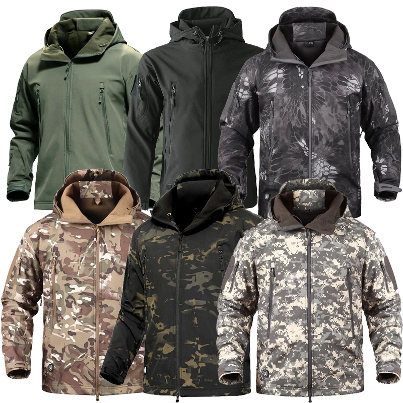 

Army Camouflage Airsoft Jacket Men Military Tactical Jacket Winter Waterproof Softshell Jacket Windbreaker Camping Hunt Clothes
