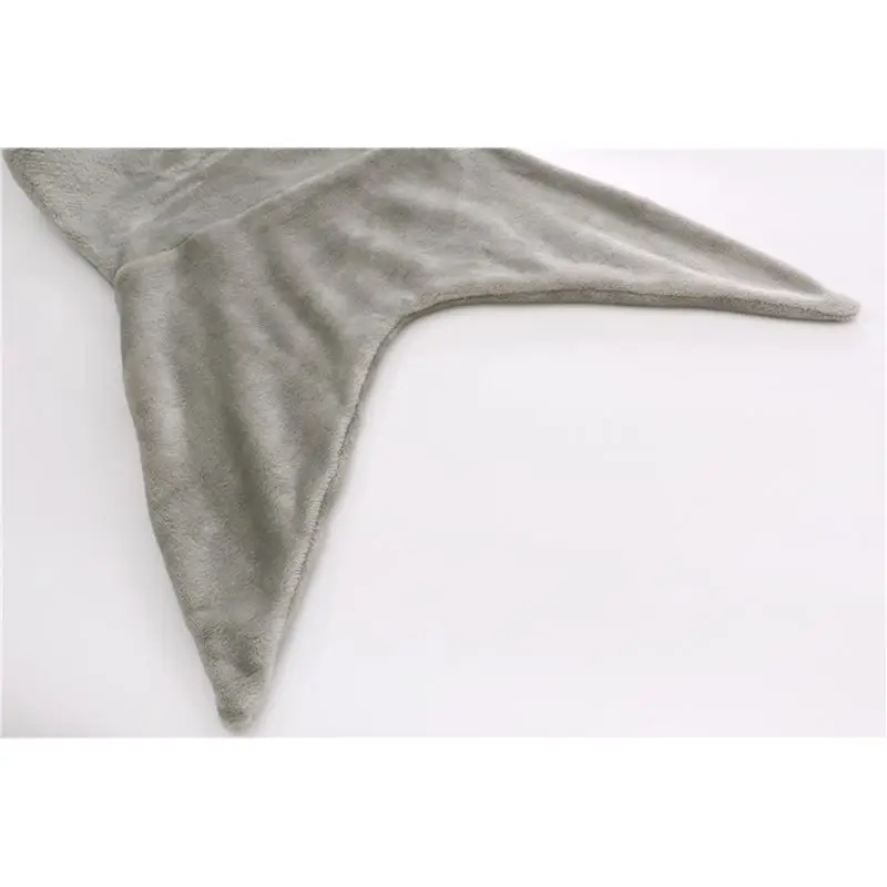 

3D Cartoon Shark Tail Sofa Beach Blanket Animal Flannel Sleeping Bag for Kids F3ME
