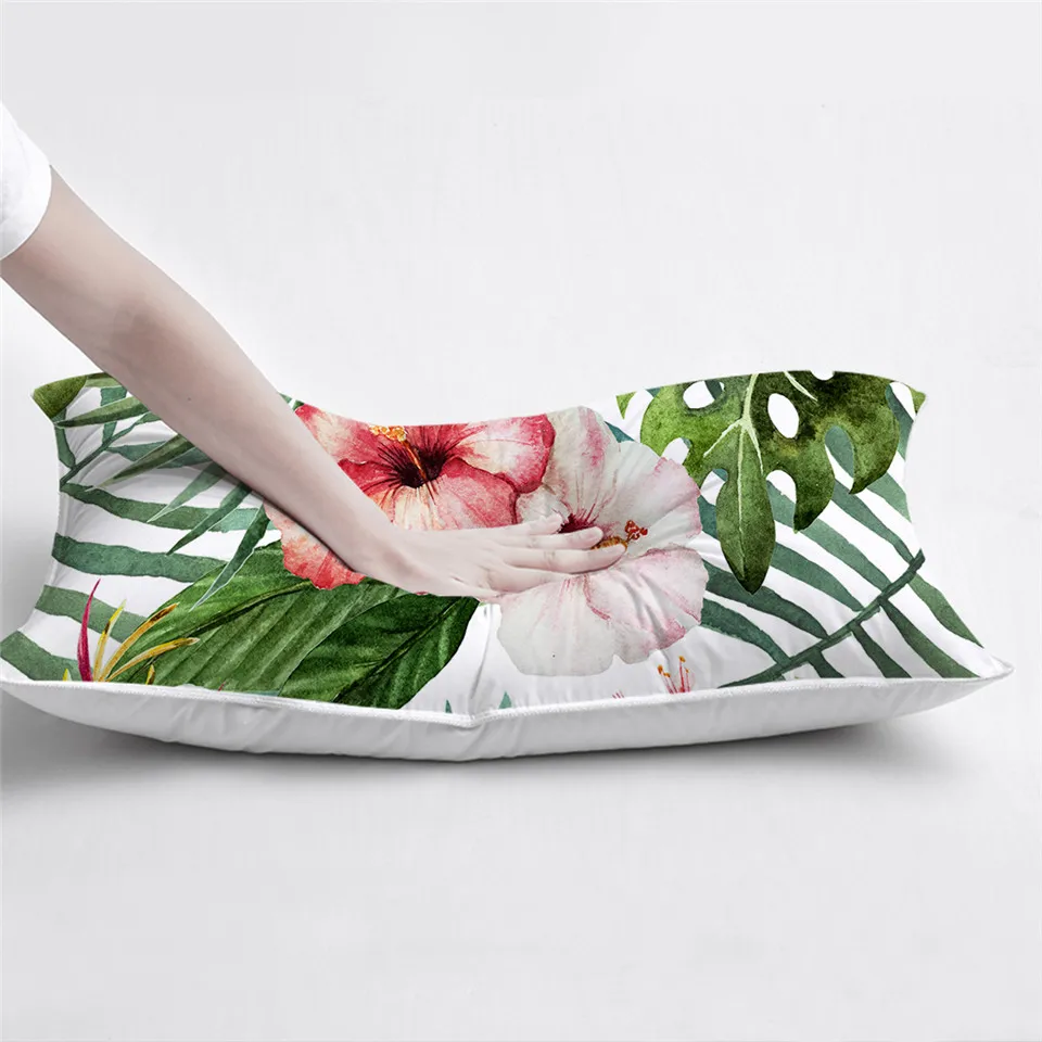 Tropical - 1 Piece Постельное белье на выход, пуховая Альтернативная подушка, 5 звезд, пуховая подушка для отеля, микрофибра, ткань, постельные принадлежности, для здоровья, моющаяся Мягкая Белая Подушка - Цвет: Tropical - 1 Piece