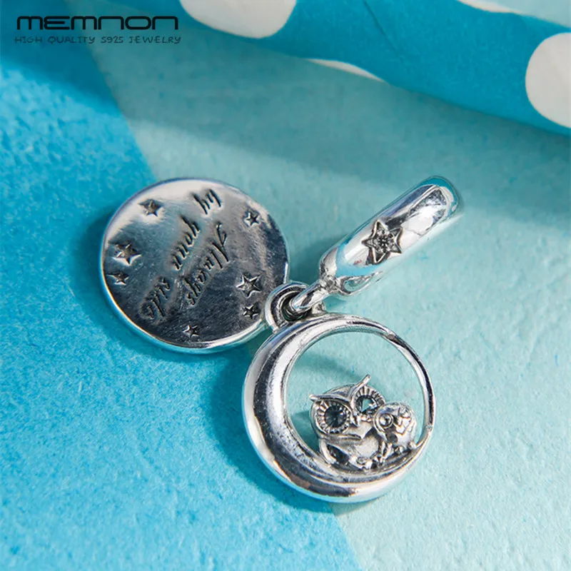 Шарм-подвеска женский из серебра 2019 пробы с совой для браслета на осень 925 |