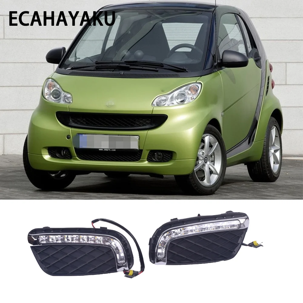 Светодиодный дневный ходовой светильник ECAHAYAKU DRL для Mercedes Benz Smart fortwo 2008 2009 2010 2011