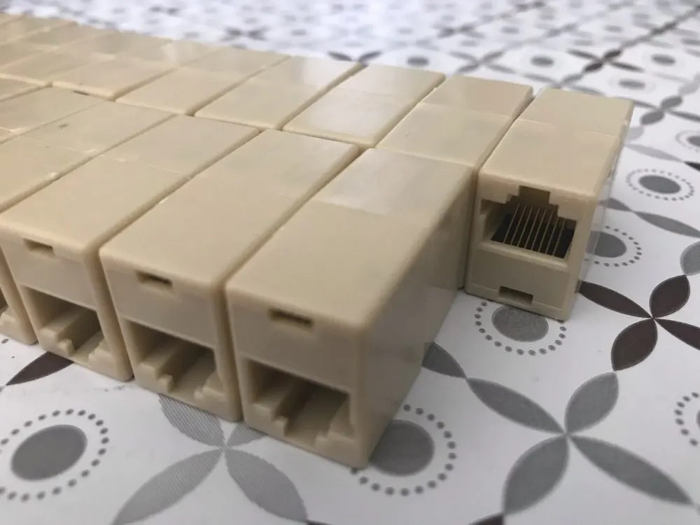 10 x RJ-45 разъем RJ45 Сплиттер Разъем CAT5 CAT6 LAN Ethernet сплиттер адаптер сетевой модульный разъем для ПК Lan кабель