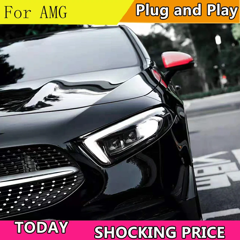 Автомобильные стисветодиодный ные фары для Benz A180 A200 W177 2019 светодиодный няя фара