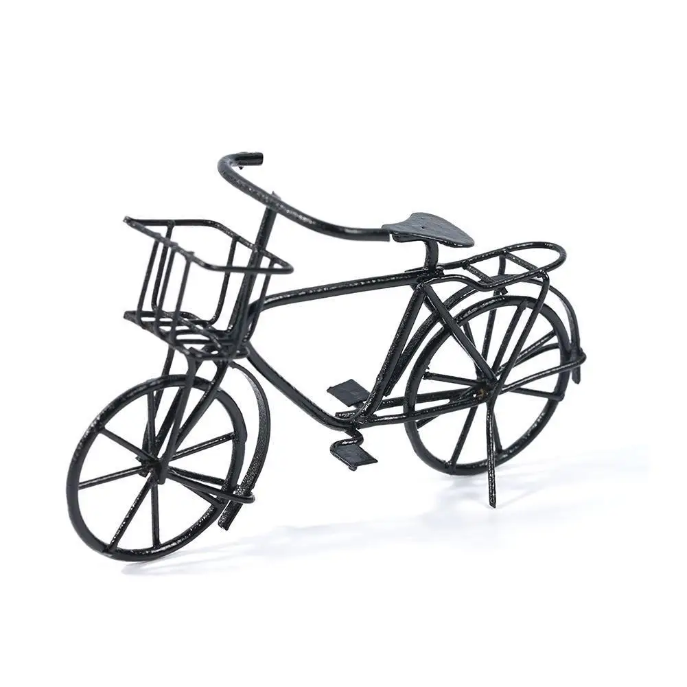 

1:12 Dollhouse Miniature Accessories Black Small Bike Furniture Decorations Simulation Dollhouse Dollhouse Matel Model Mate R4I3