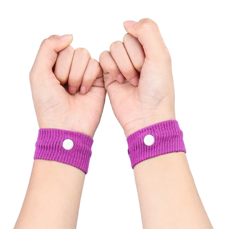 

1Pair Adjustable Travel Reusable Wrist Band Anti Nausea Wristbands Sickness Car Motion Sea Ship Plane