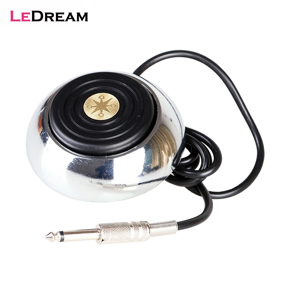 Нержавеющая сталь 360 градусов круглый ножной переключатель для тату педаль шахта