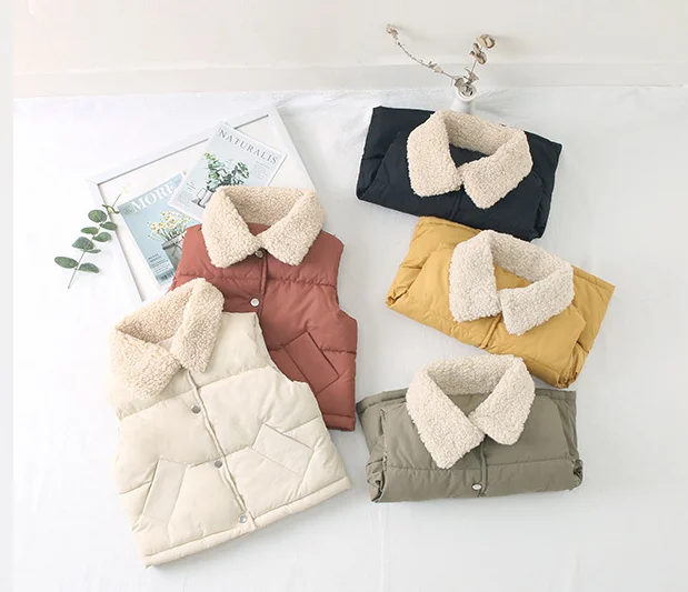 Детский модный жилет из ягненка и хлопка | Мать ребенок